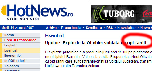 Hotnews, stirea Oltchim
